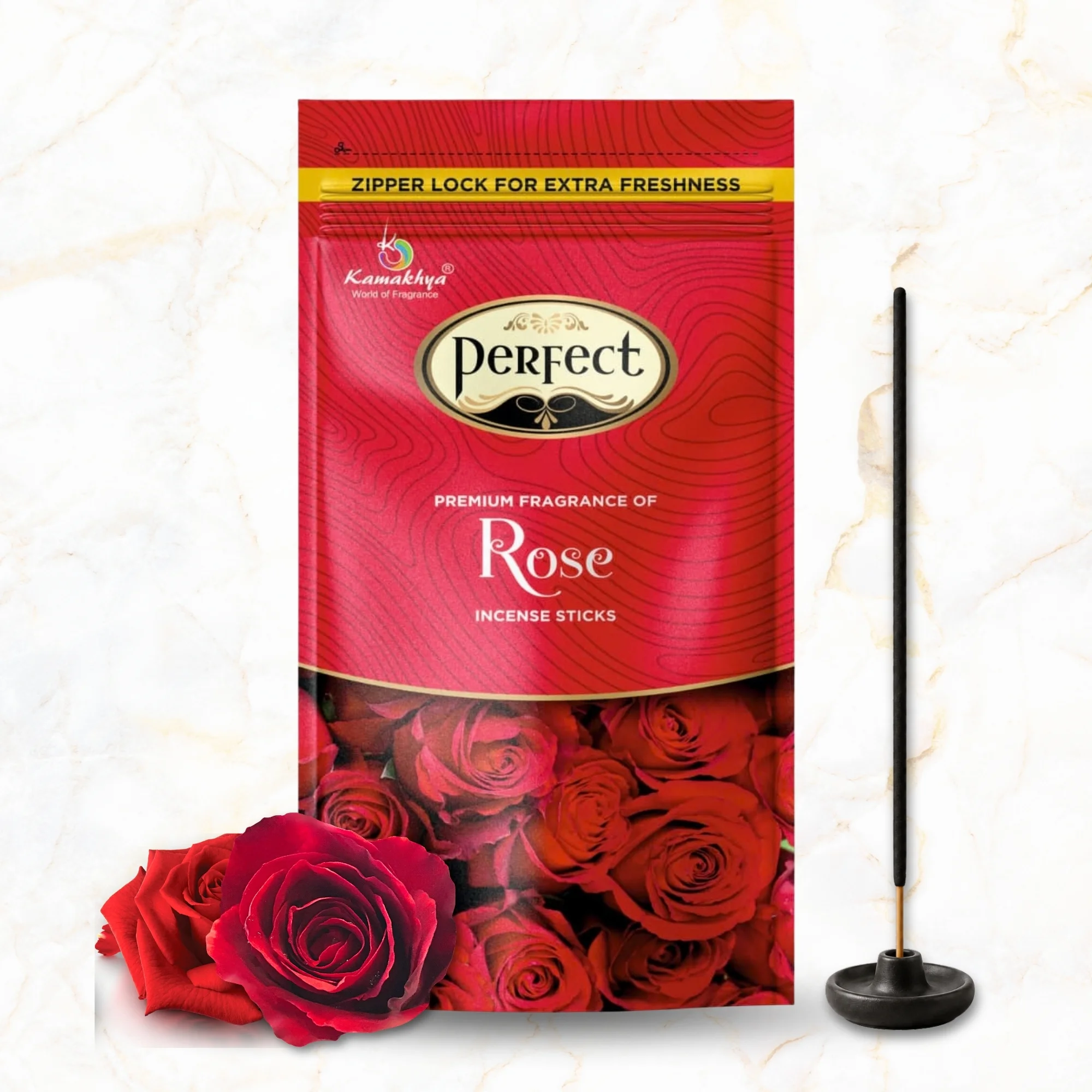 PERFECT ZIPPER POUCH ROSE